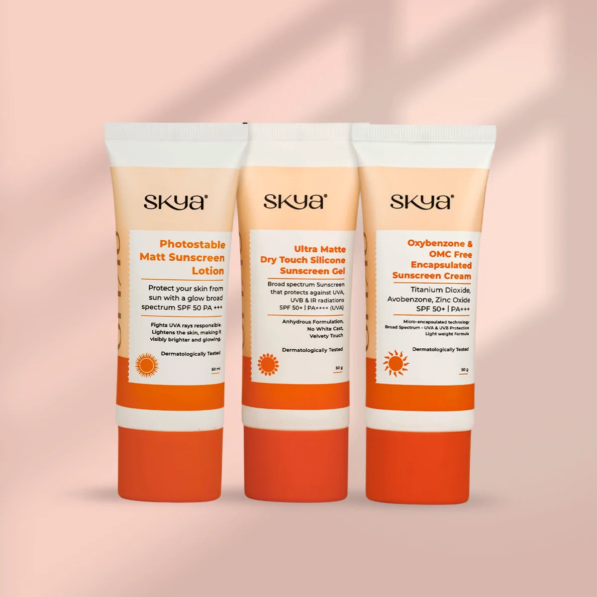 Skya Sunscreen Lotion, Cream & Gel Combo