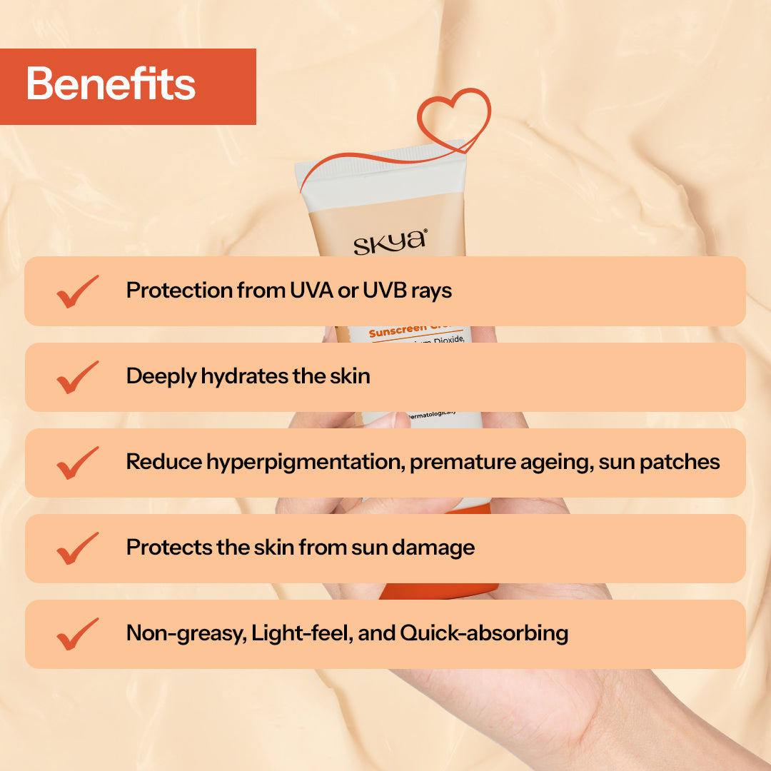 Skya Oxybenzone & OMC Free Encapsulated Sunscreen Cream & Ultra Hydrating Moisturizer