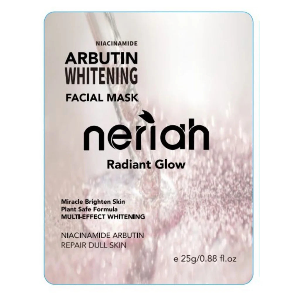 Neriah radiant glow arbutin niacinamide facial sheet mask