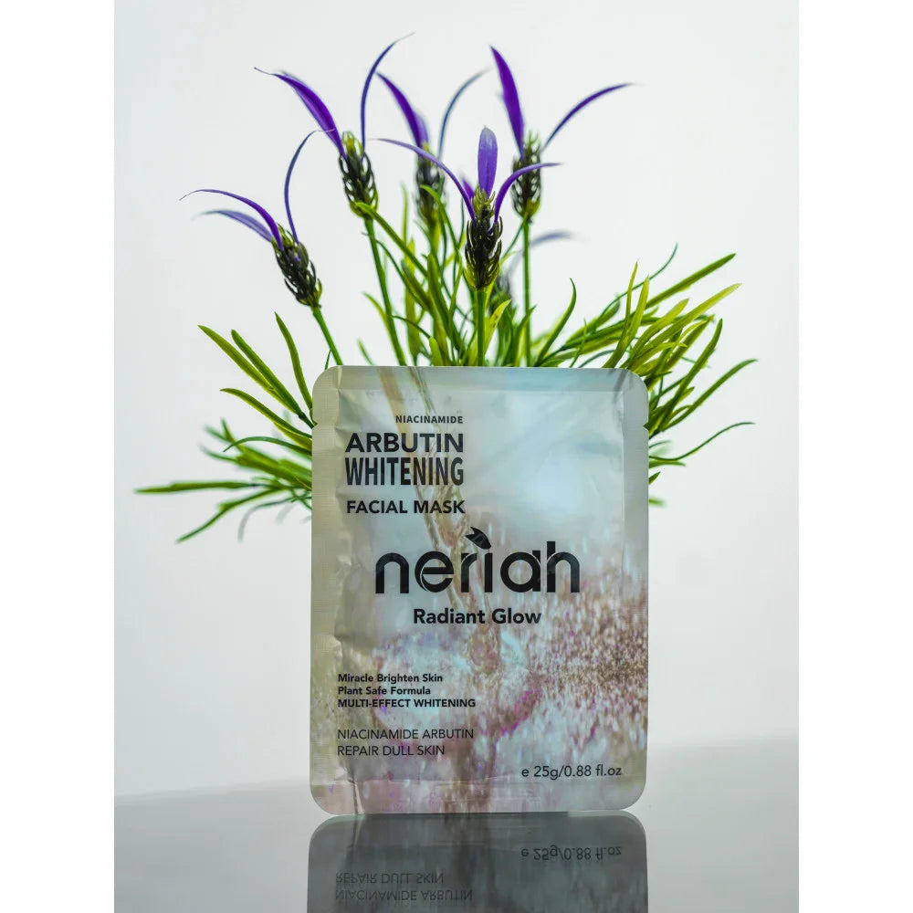 Neriah radiant glow arbutin niacinamide facial sheet mask