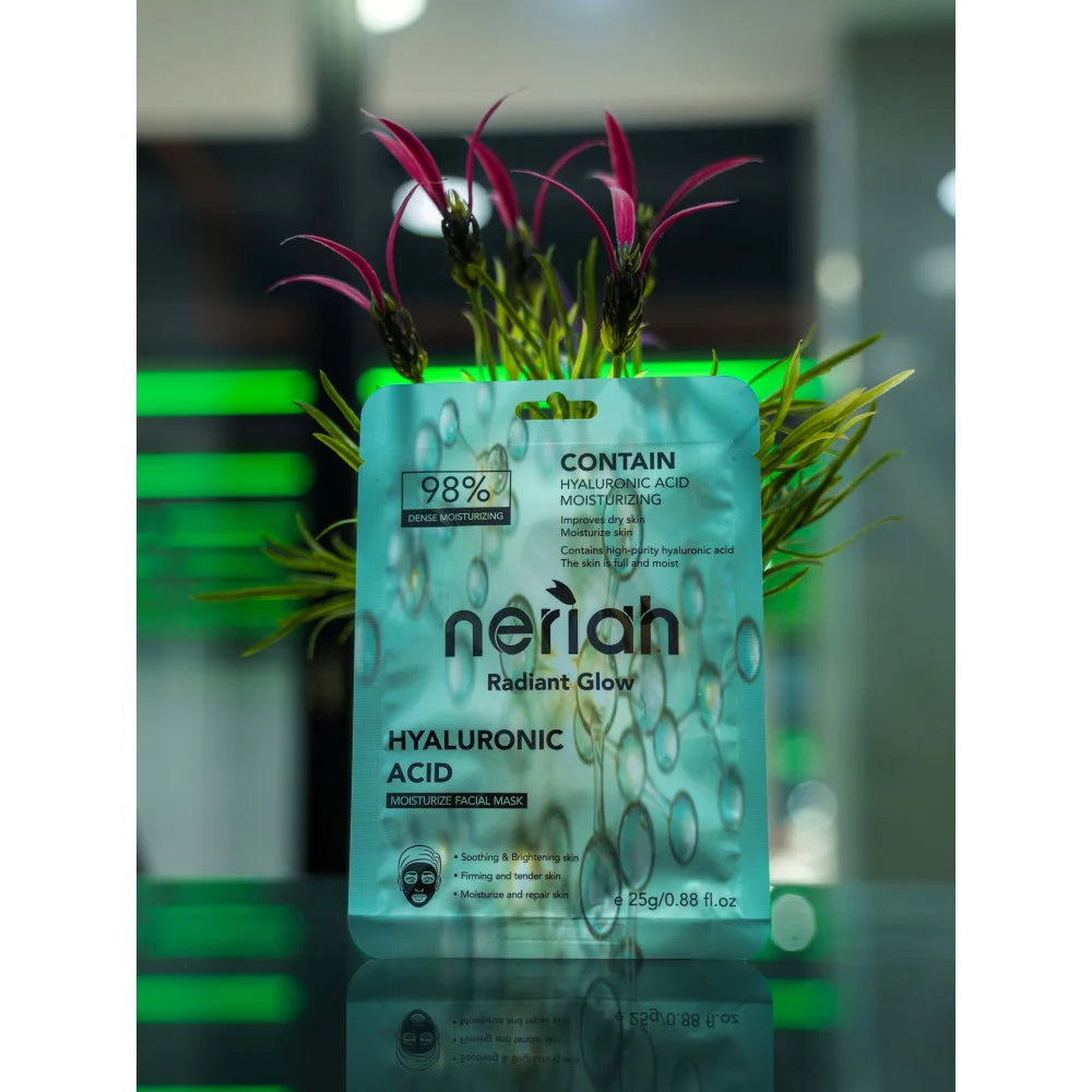 Neriah radiant glow Hyaluronic sheet facial mask