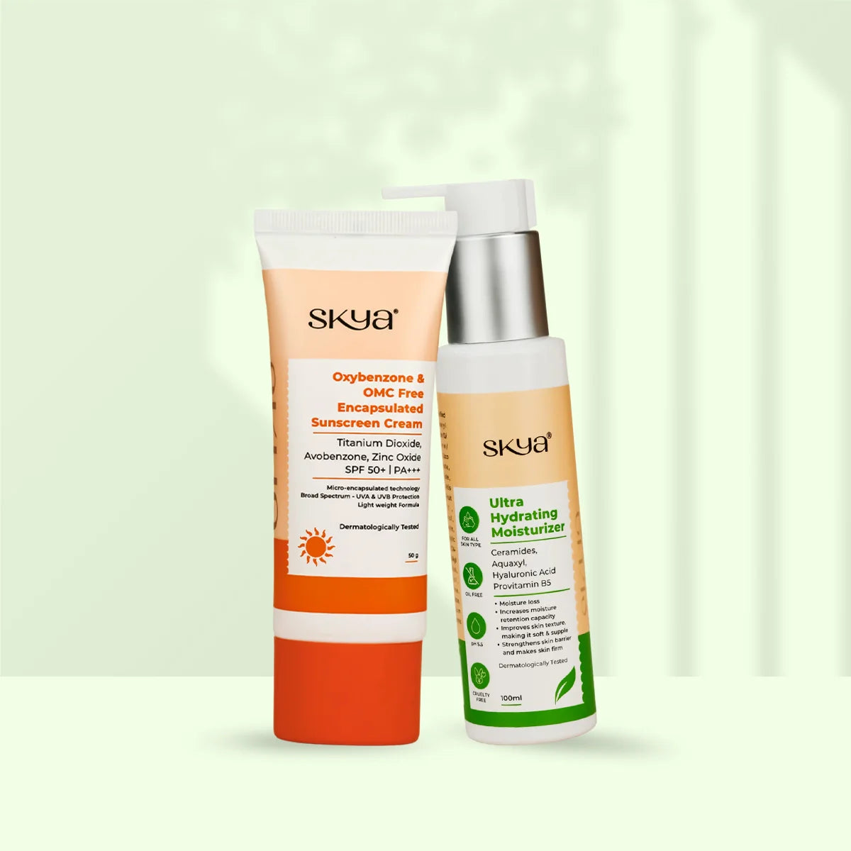 Skya Oxybenzone & OMC Free Encapsulated Sunscreen Cream & Ultra Hydrating Moisturizer