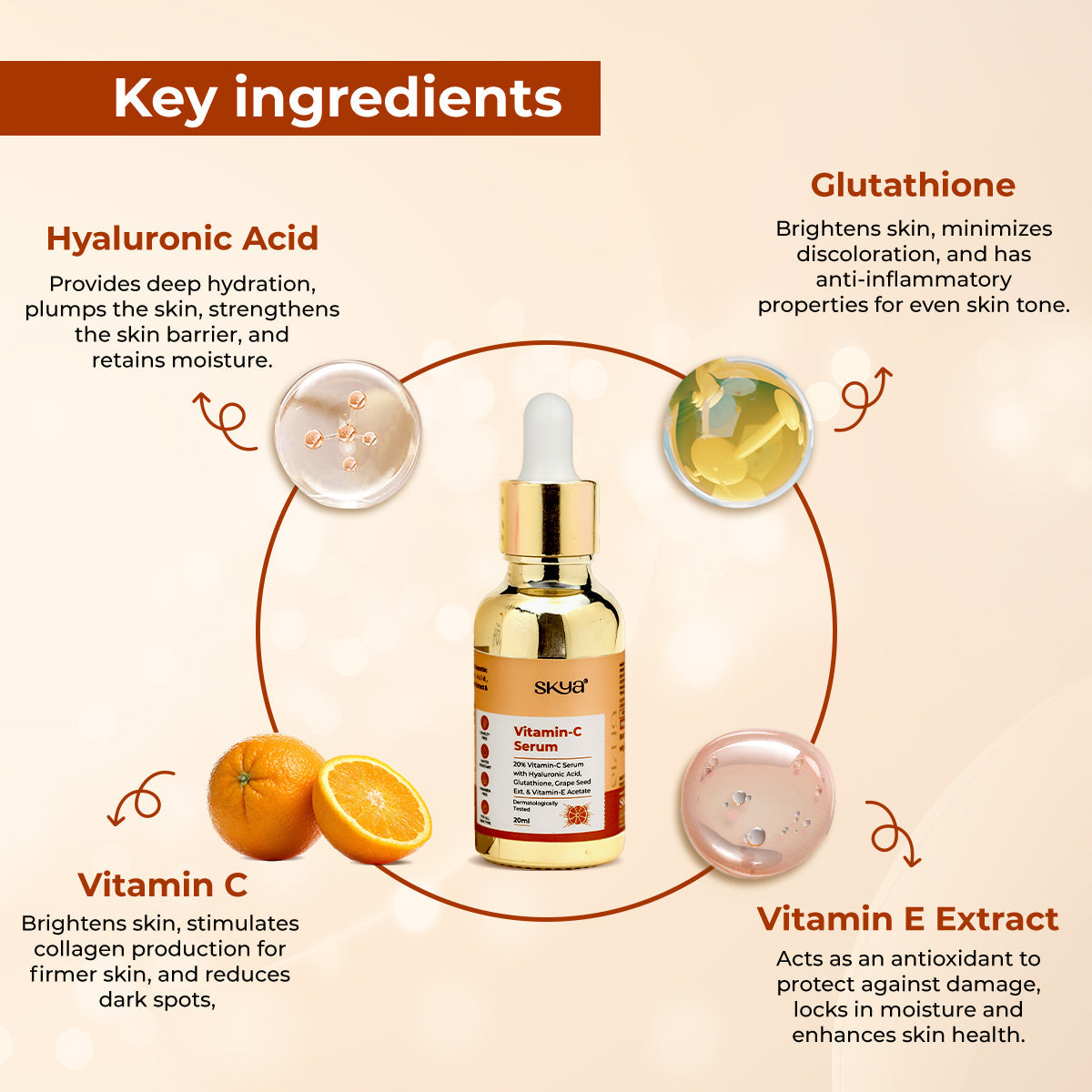 Skya Vitamin C Serum & Skin Brightening Cream